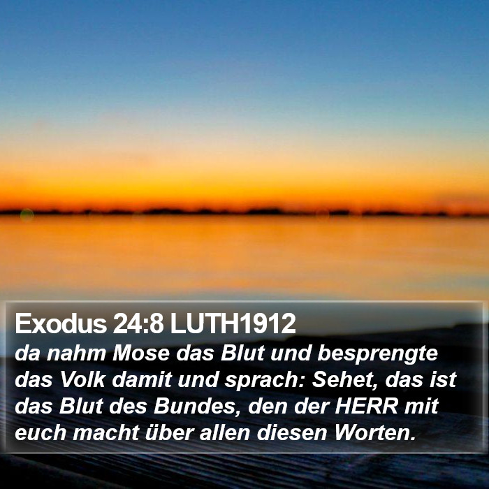 Exodus 24:8 LUTH1912 Bible Study