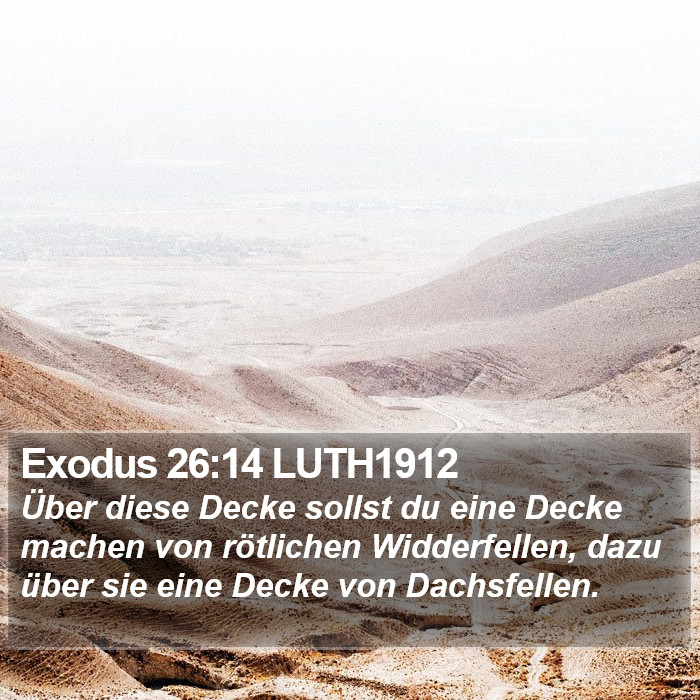 Exodus 26:14 LUTH1912 Bible Study