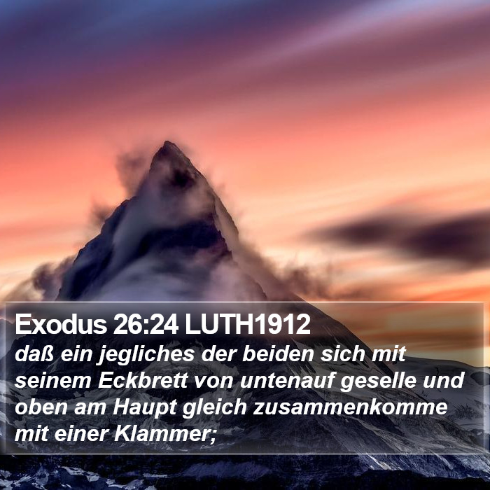 Exodus 26:24 LUTH1912 Bible Study