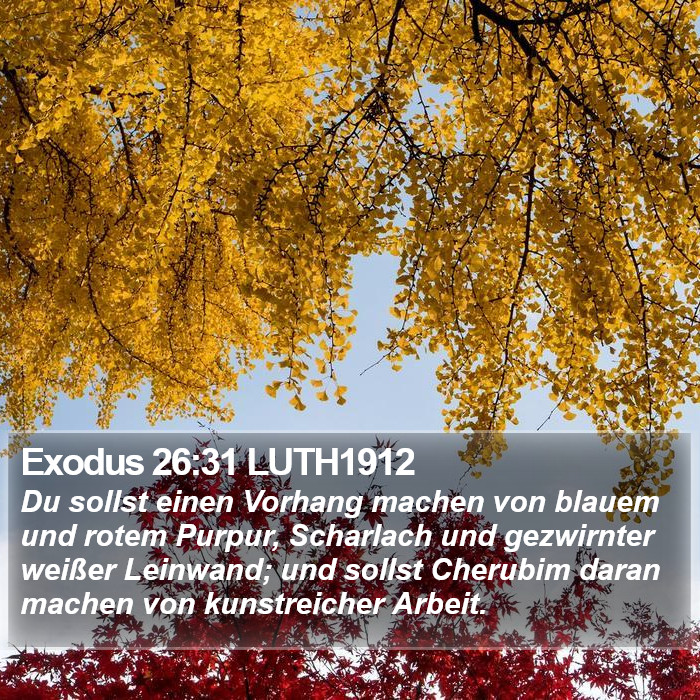 Exodus 26:31 LUTH1912 Bible Study
