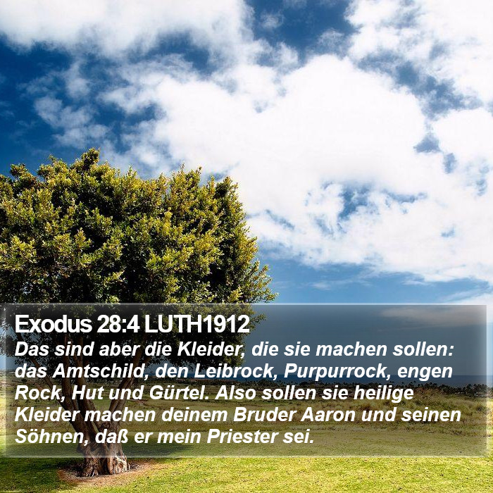 Exodus 28:4 LUTH1912 Bible Study