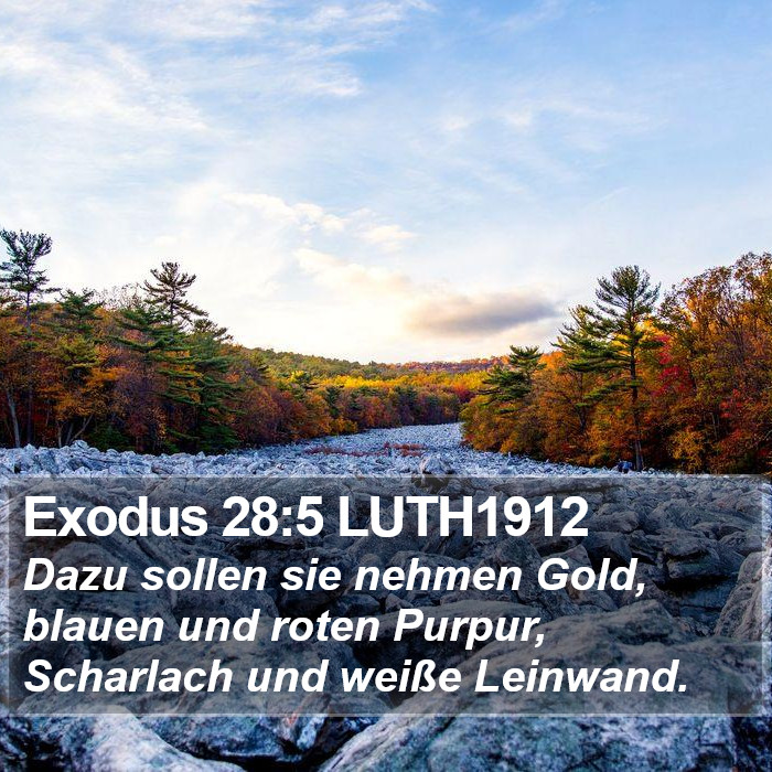 Exodus 28:5 LUTH1912 Bible Study