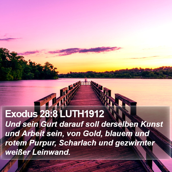 Exodus 28:8 LUTH1912 Bible Study