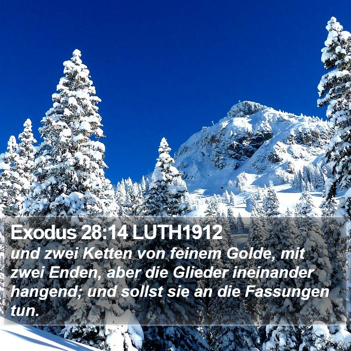 Exodus 28:14 LUTH1912 Bible Study