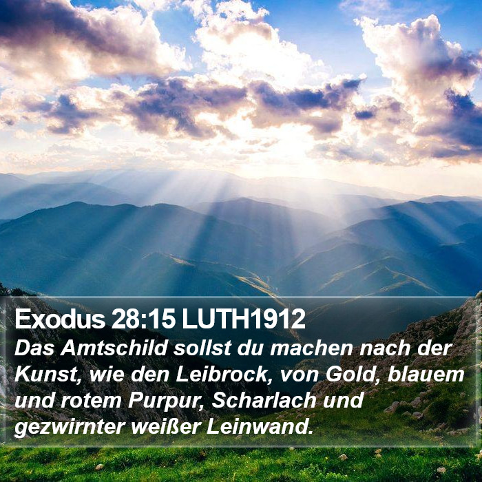 Exodus 28:15 LUTH1912 Bible Study