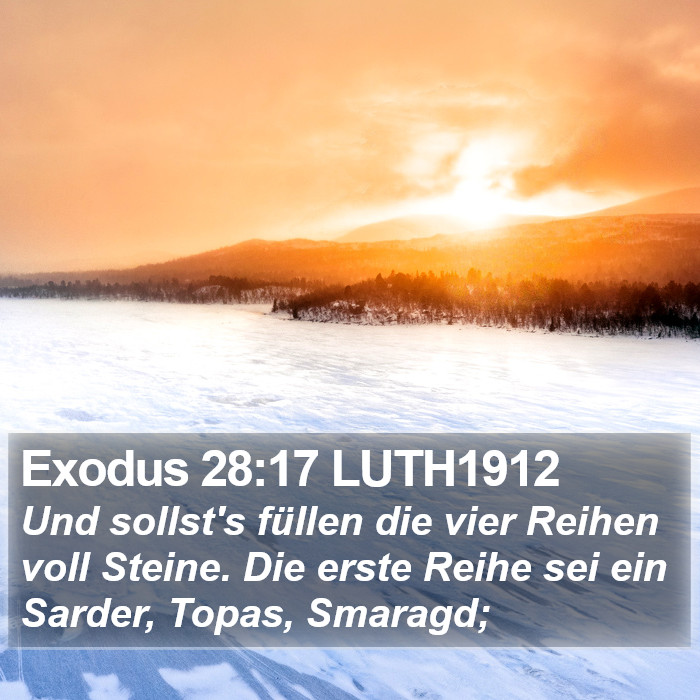 Exodus 28:17 LUTH1912 Bible Study