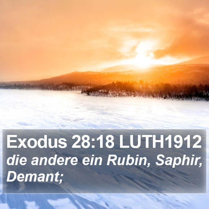 Exodus 28:18 LUTH1912 Bible Study