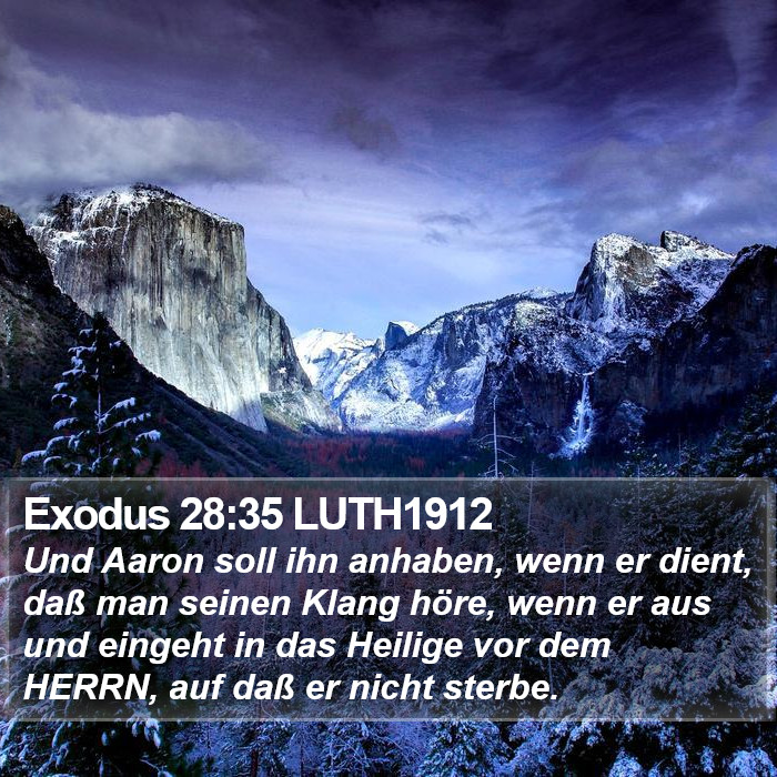 Exodus 28:35 LUTH1912 Bible Study