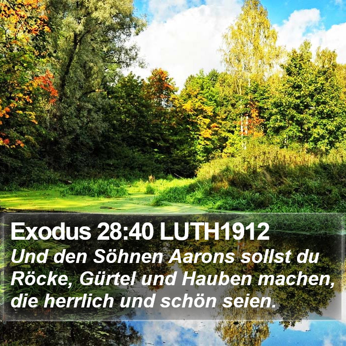 Exodus 28:40 LUTH1912 Bible Study