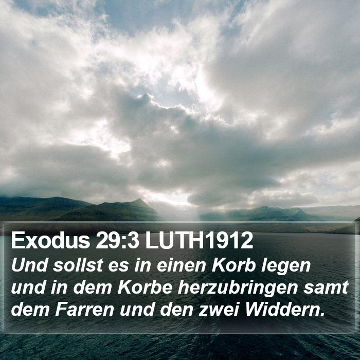 Exodus 29:3 LUTH1912 Bible Study