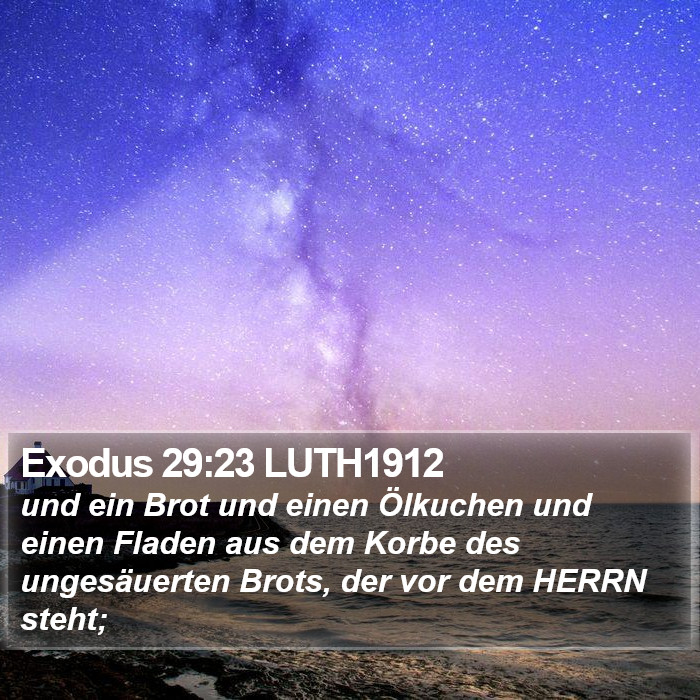 Exodus 29:23 LUTH1912 Bible Study