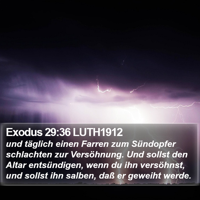 Exodus 29:36 LUTH1912 Bible Study