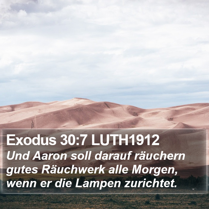 Exodus 30:7 LUTH1912 Bible Study