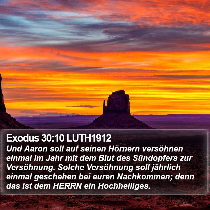 Exodus 30:10 LUTH1912 Bible Study