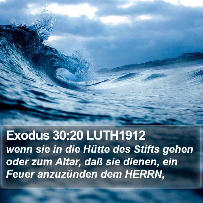 Exodus 30:20 LUTH1912 Bible Study