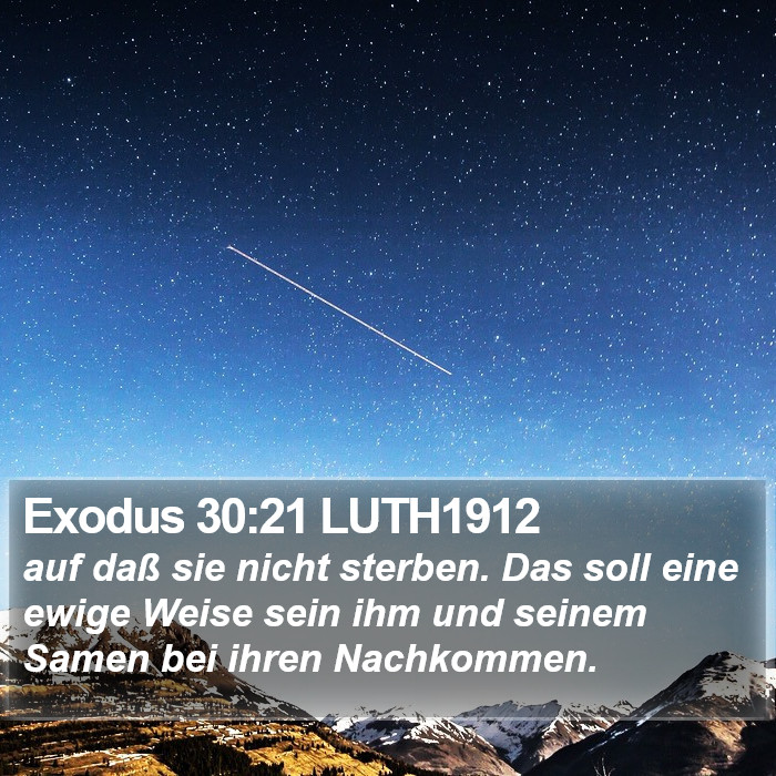 Exodus 30:21 LUTH1912 Bible Study