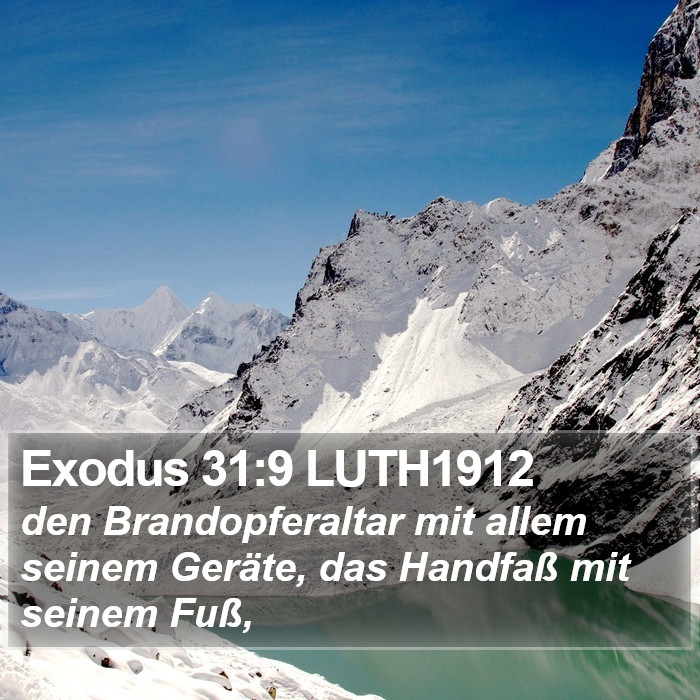 Exodus 31:9 LUTH1912 Bible Study