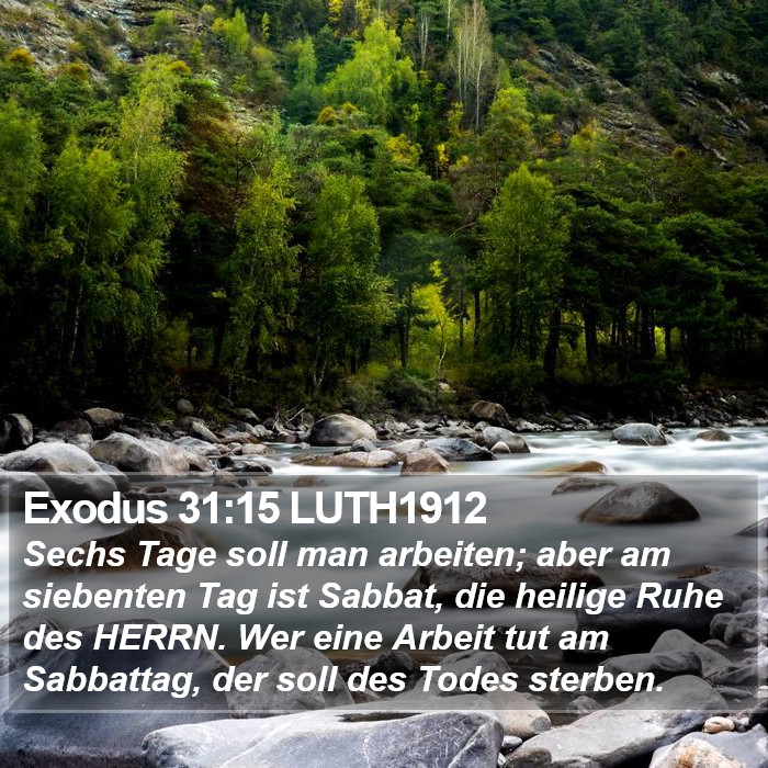 Exodus 31:15 LUTH1912 Bible Study