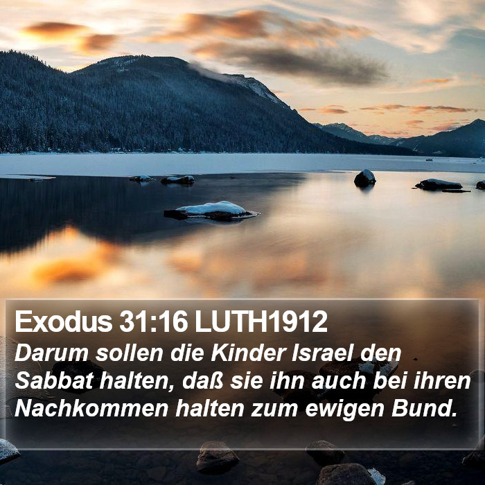 Exodus 31:16 LUTH1912 Bible Study