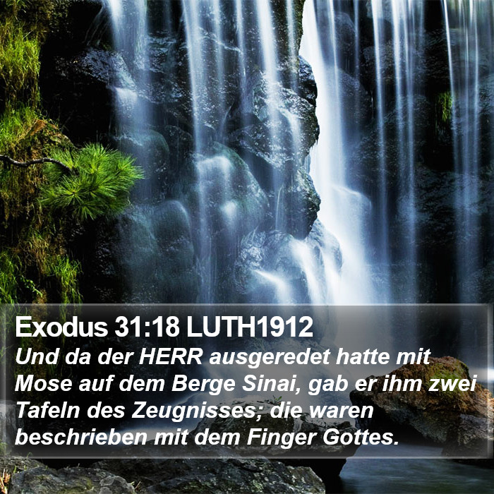 Exodus 31:18 LUTH1912 Bible Study