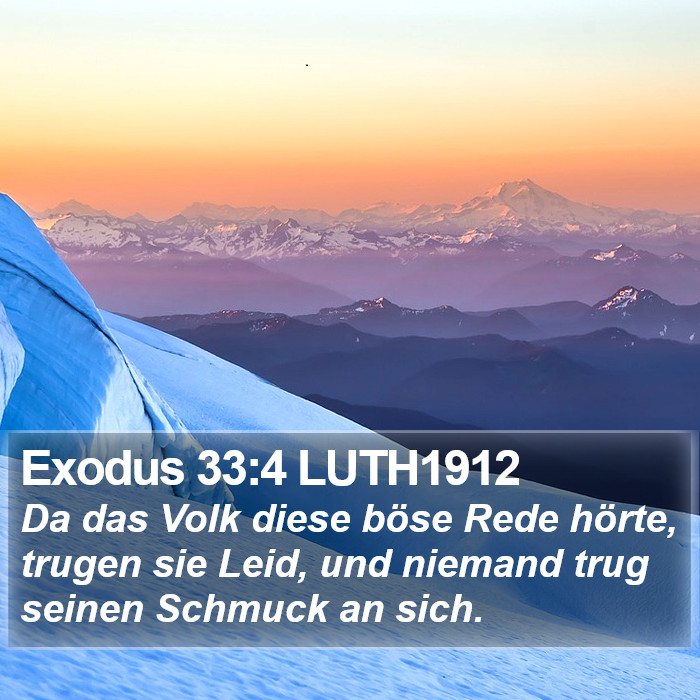 Exodus 33:4 LUTH1912 Bible Study