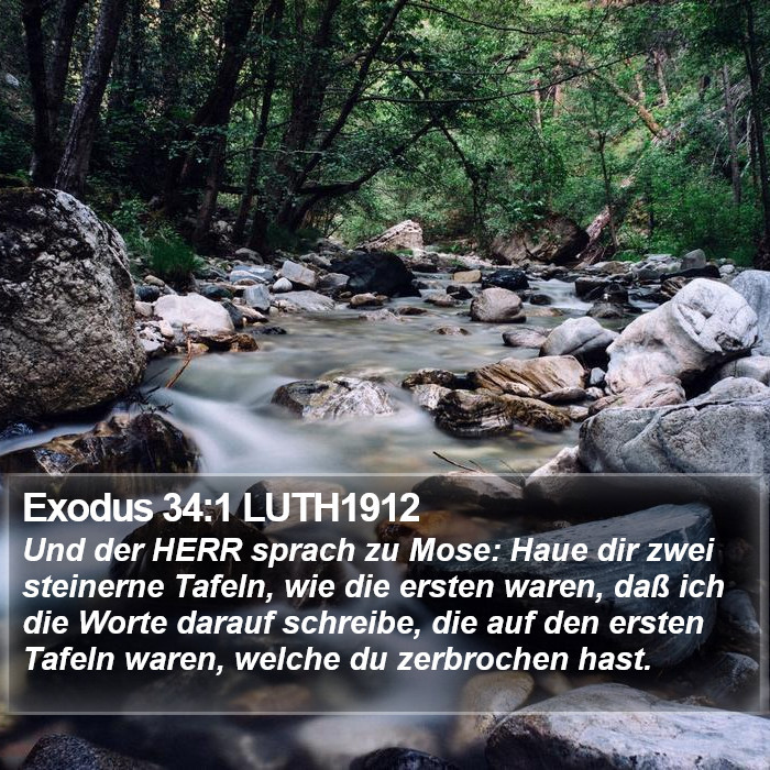 Exodus 34:1 LUTH1912 Bible Study