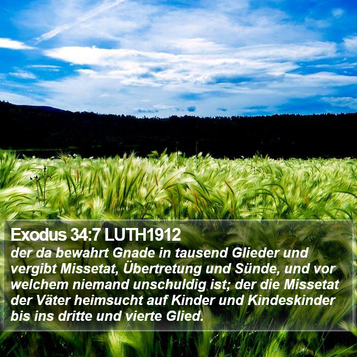 Exodus 34:7 LUTH1912 Bible Study