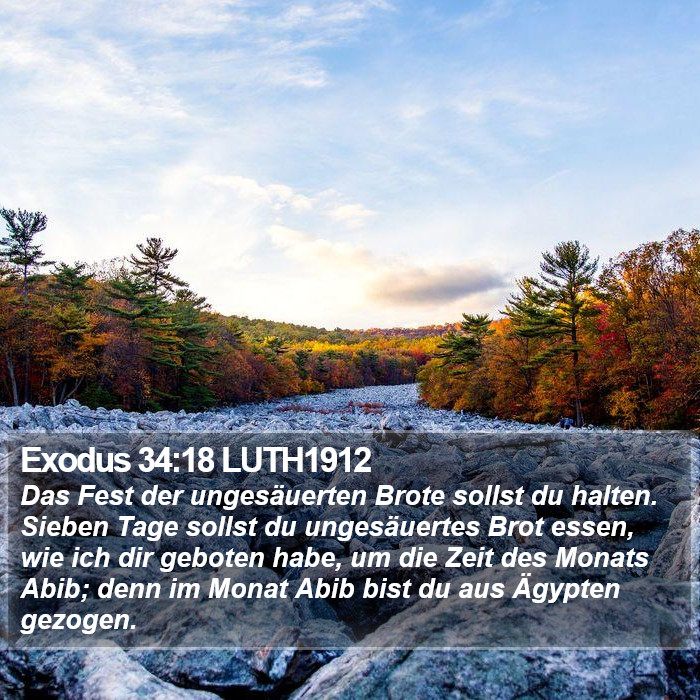 Exodus 34:18 LUTH1912 Bible Study