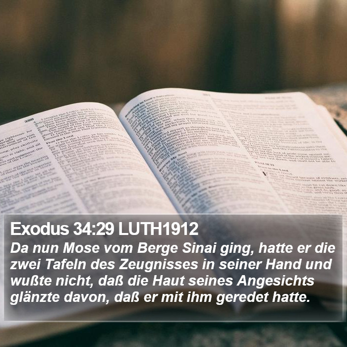 Exodus 34:29 LUTH1912 Bible Study