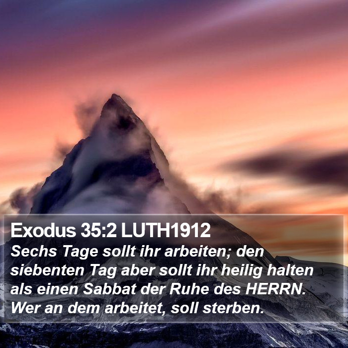 Exodus 35:2 LUTH1912 Bible Study