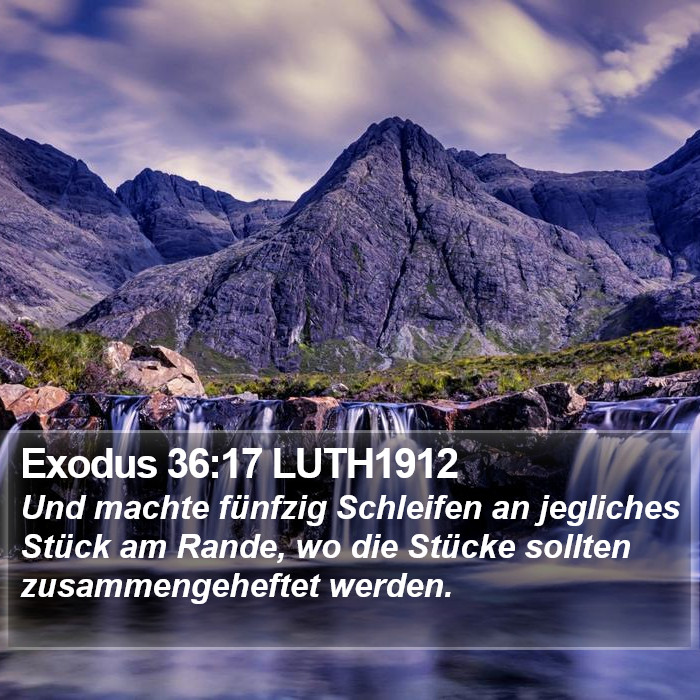 Exodus 36:17 LUTH1912 Bible Study