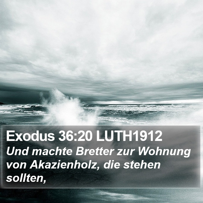 Exodus 36:20 LUTH1912 Bible Study