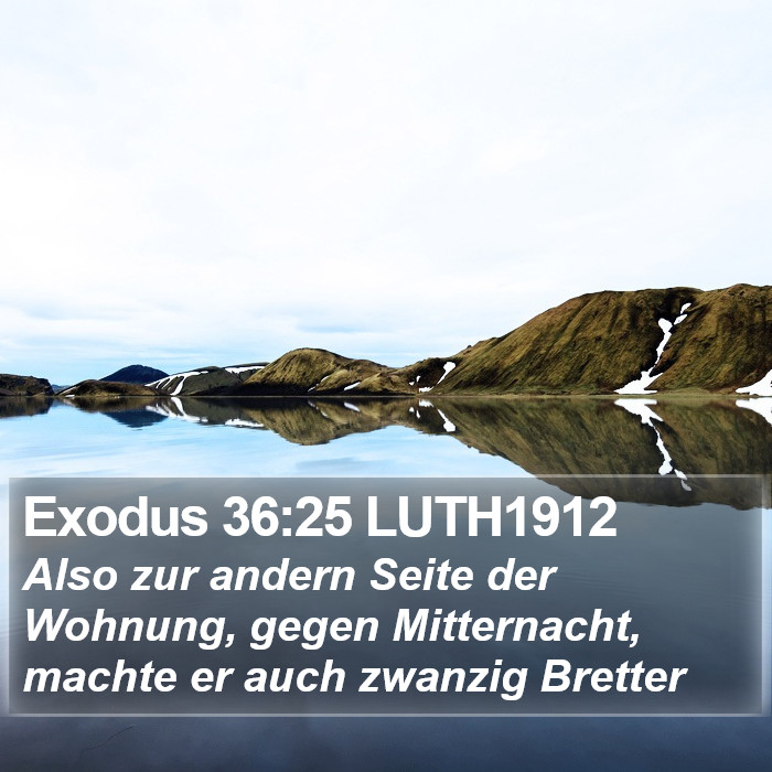 Exodus 36:25 LUTH1912 Bible Study