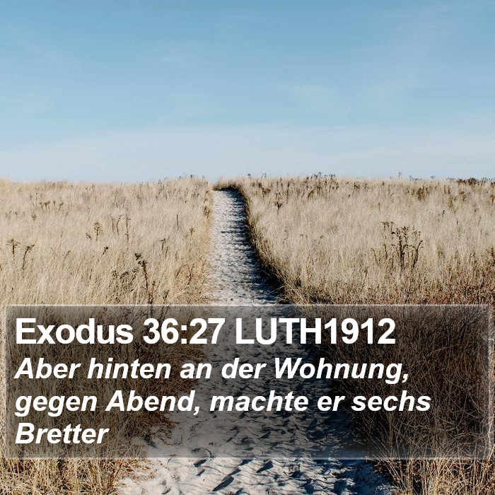 Exodus 36:27 LUTH1912 Bible Study