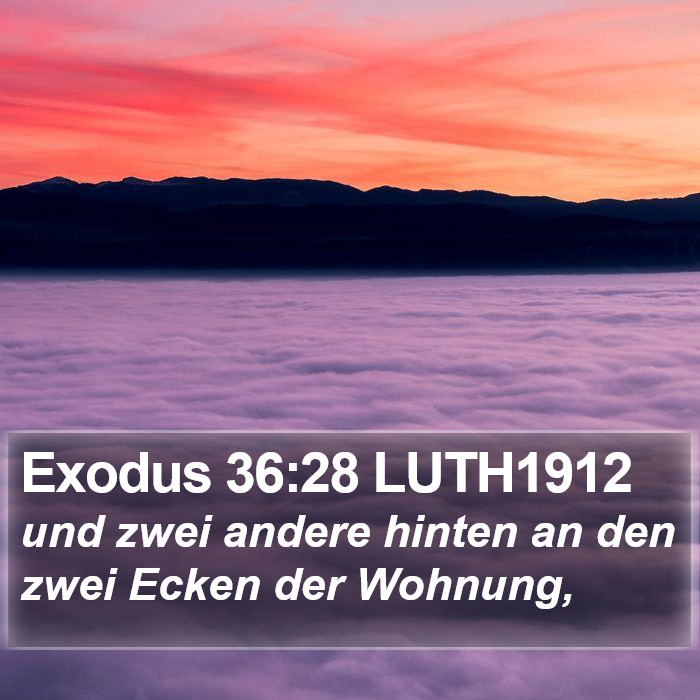 Exodus 36:28 LUTH1912 Bible Study