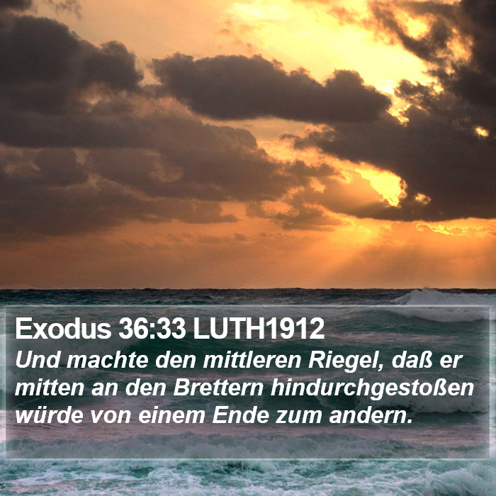 Exodus 36:33 LUTH1912 Bible Study