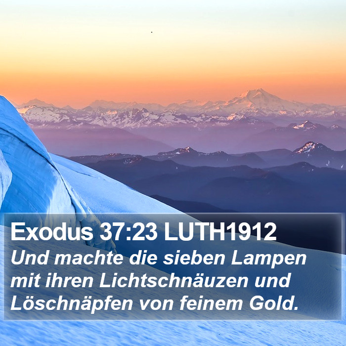 Exodus 37:23 LUTH1912 Bible Study