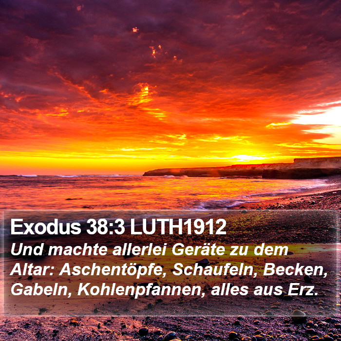 Exodus 38:3 LUTH1912 Bible Study