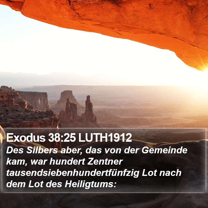 Exodus 38:25 LUTH1912 Bible Study