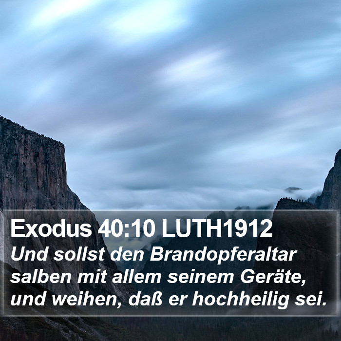Exodus 40:10 LUTH1912 Bible Study