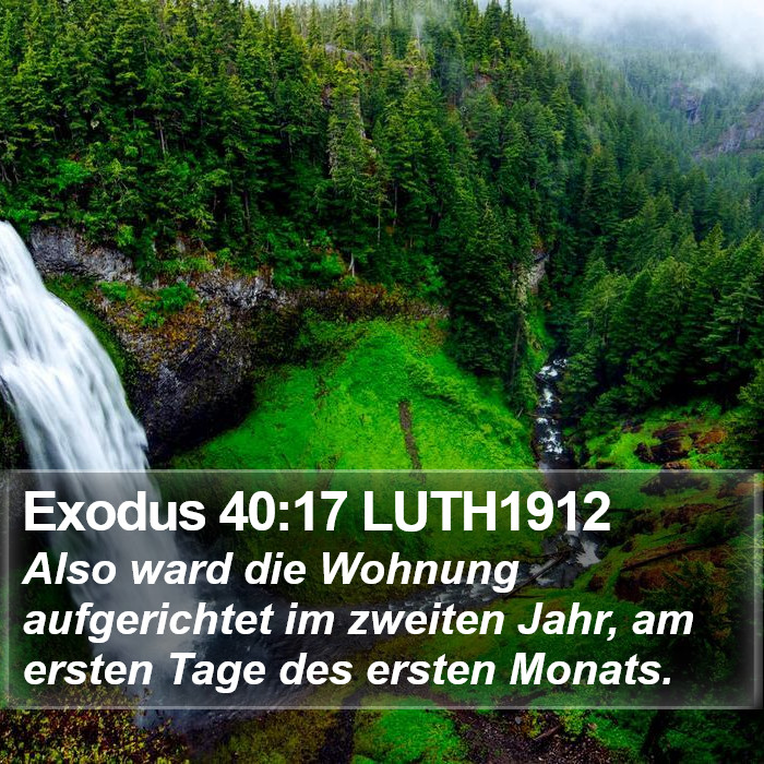 Exodus 40:17 LUTH1912 Bible Study