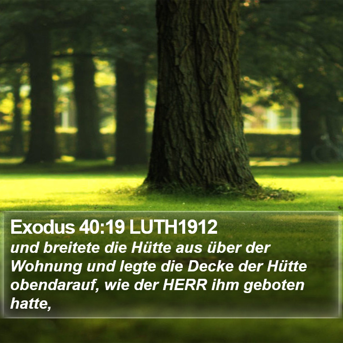 Exodus 40:19 LUTH1912 Bible Study