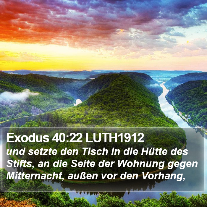 Exodus 40:22 LUTH1912 Bible Study
