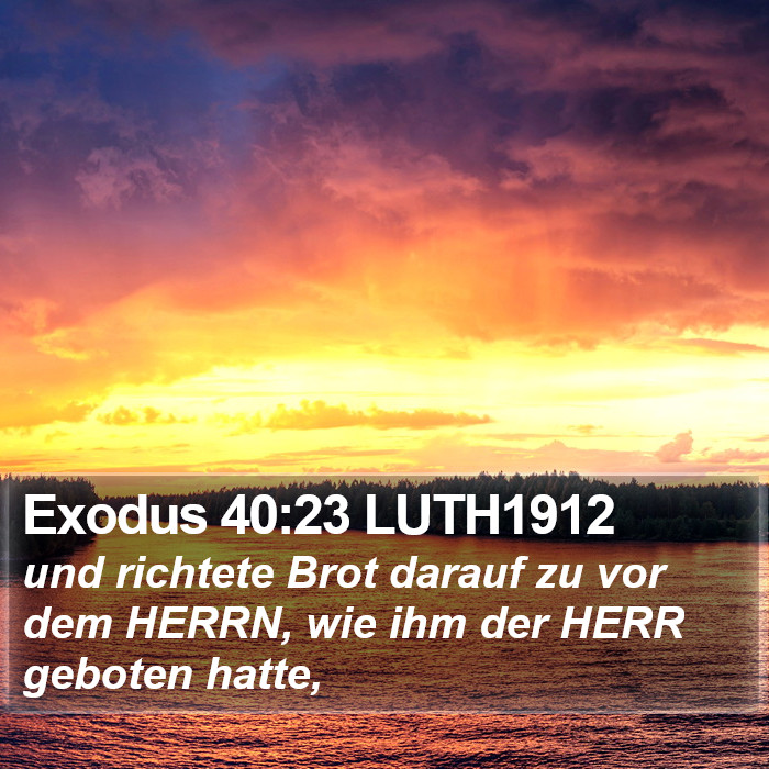 Exodus 40:23 LUTH1912 Bible Study