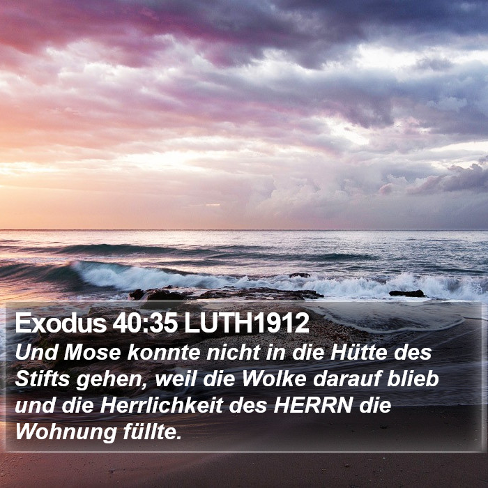 Exodus 40:35 LUTH1912 Bible Study