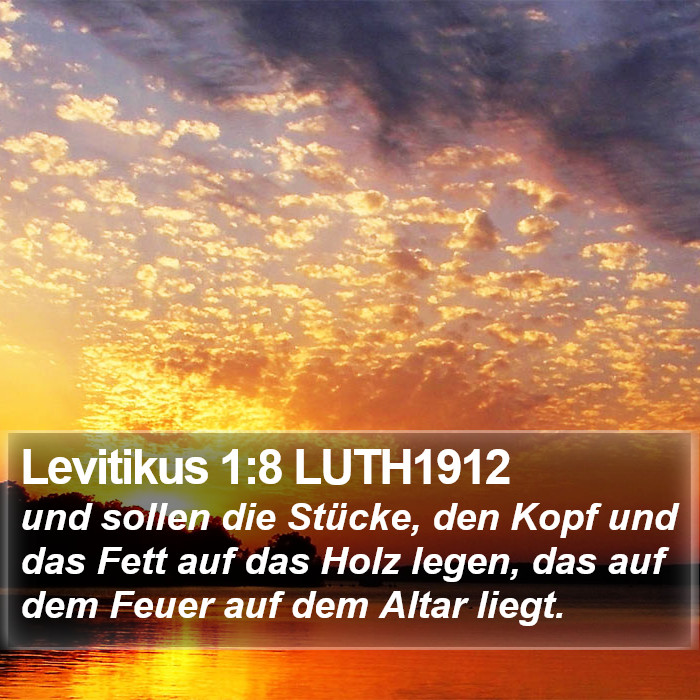 Levitikus 1:8 LUTH1912 Bible Study