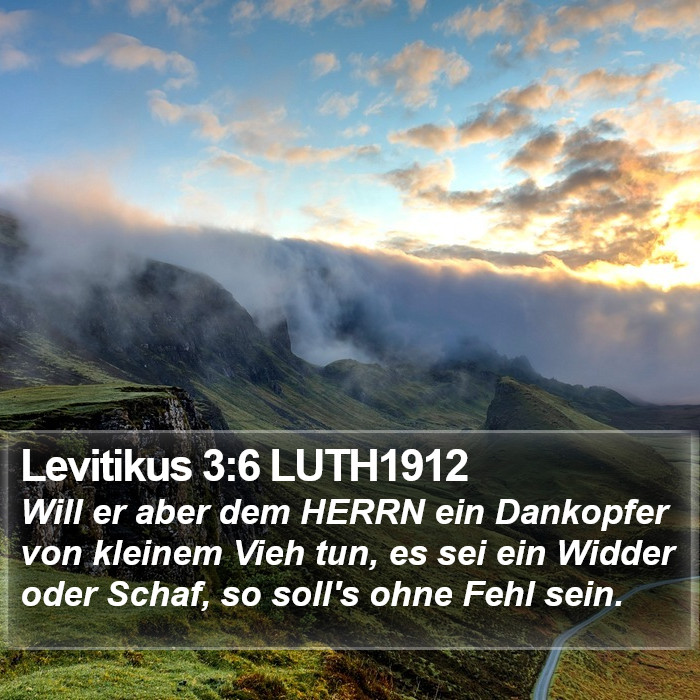 Levitikus 3:6 LUTH1912 Bible Study