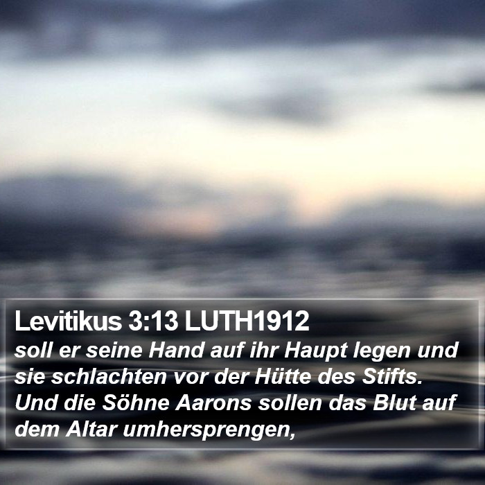 Levitikus 3:13 LUTH1912 Bible Study