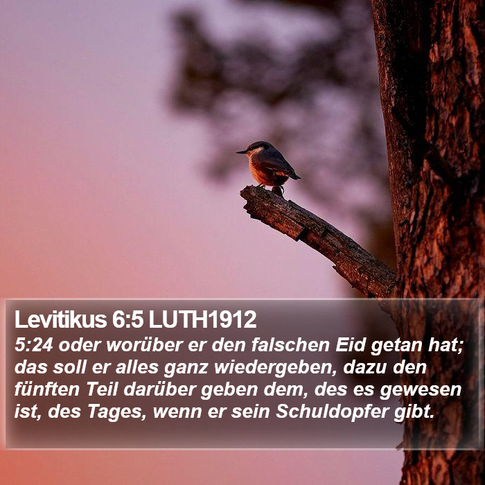 Levitikus 6:5 LUTH1912 Bible Study