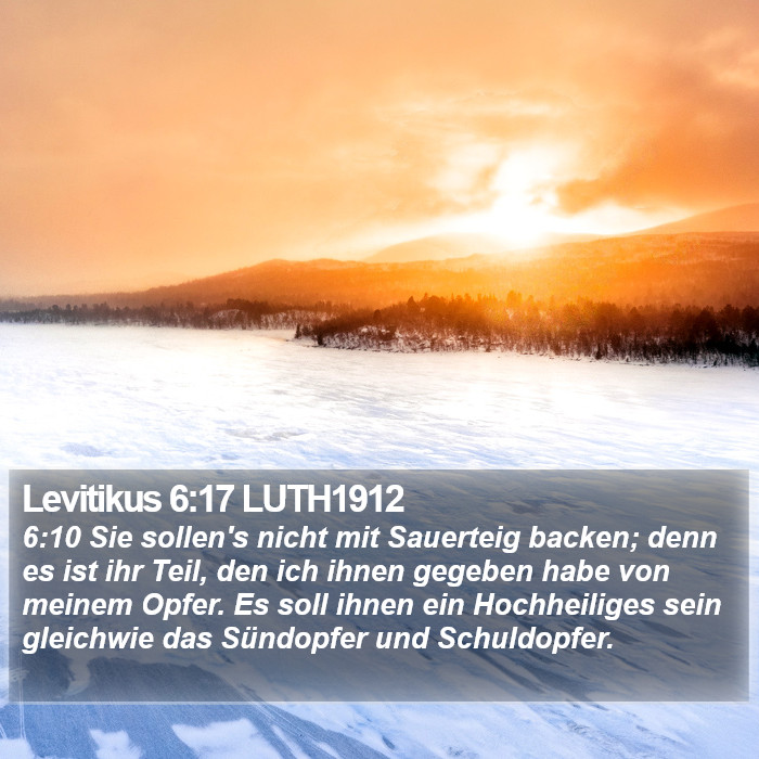 Levitikus 6:17 LUTH1912 Bible Study